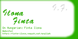 ilona finta business card